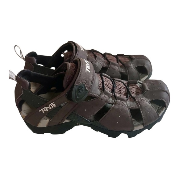Teva Dark Brown Strappy Sandals sz 9